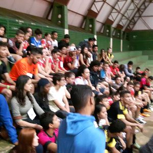 Reunião após a partida de Futsal